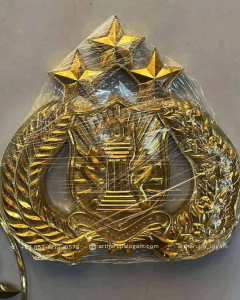 logo polri bahan kuningan custom dari Artharupa Logam