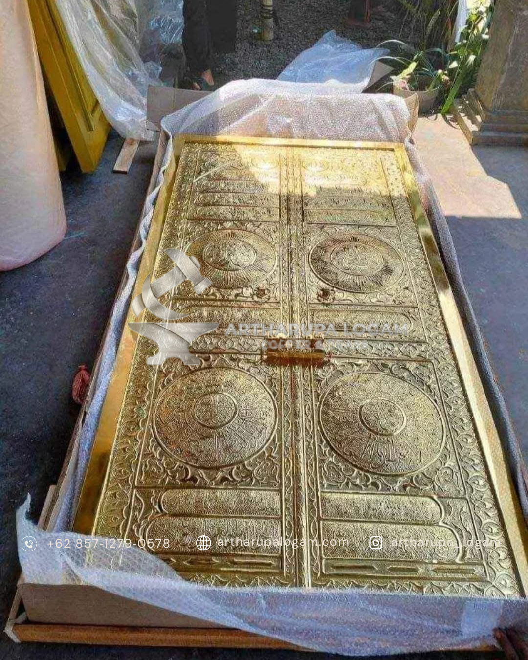 ornamen masjid tembaga custom handmade Artharupa Logam