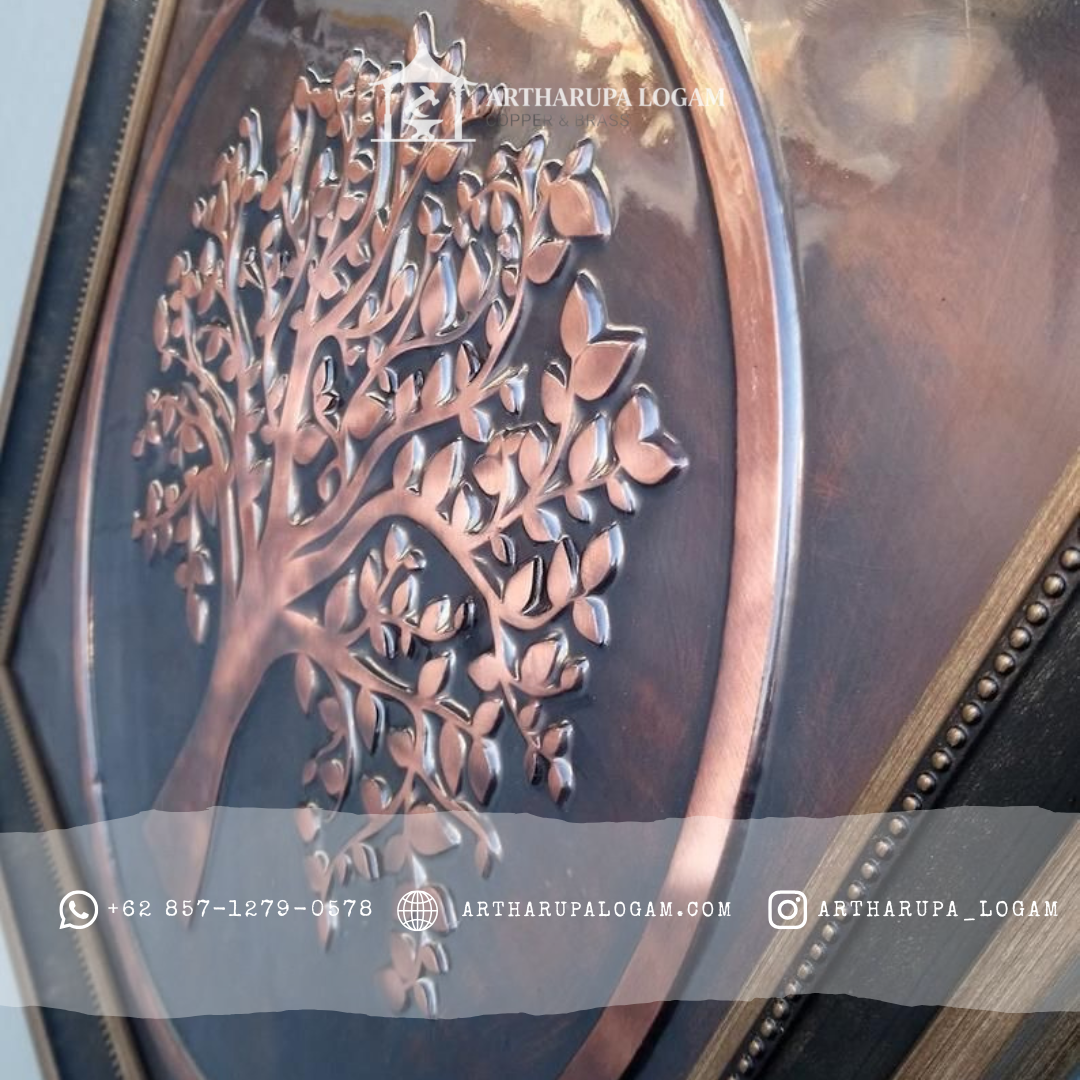 Relief tembaga custom untuk interior mewah dan artistik