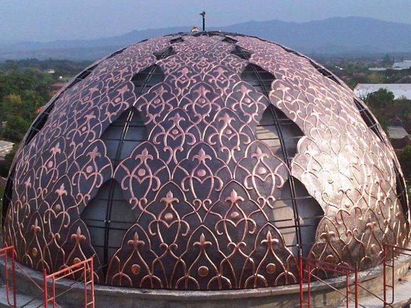 Kubah masjid tembaga dan kuningan custom