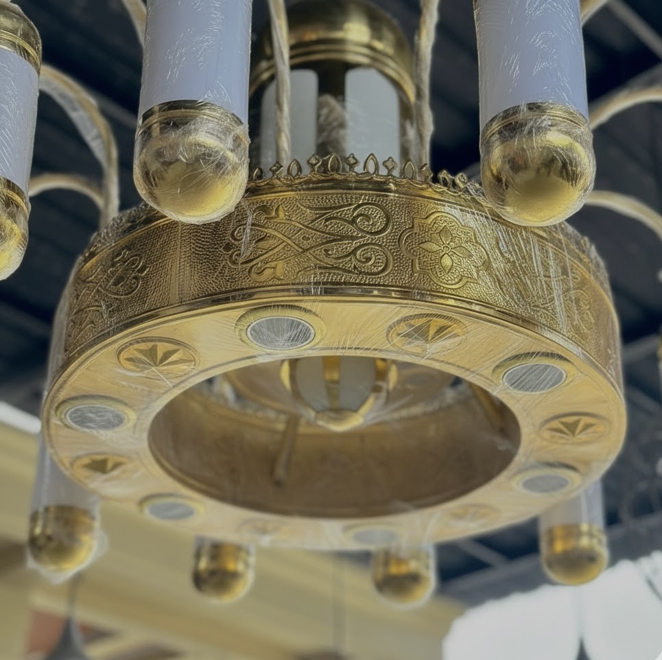 harga lampu nabawi kuningan custom