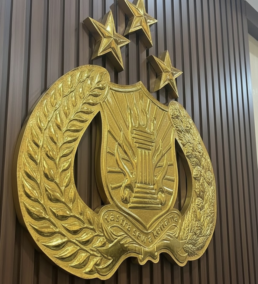 logo polri kuningan untuk gedung instansi