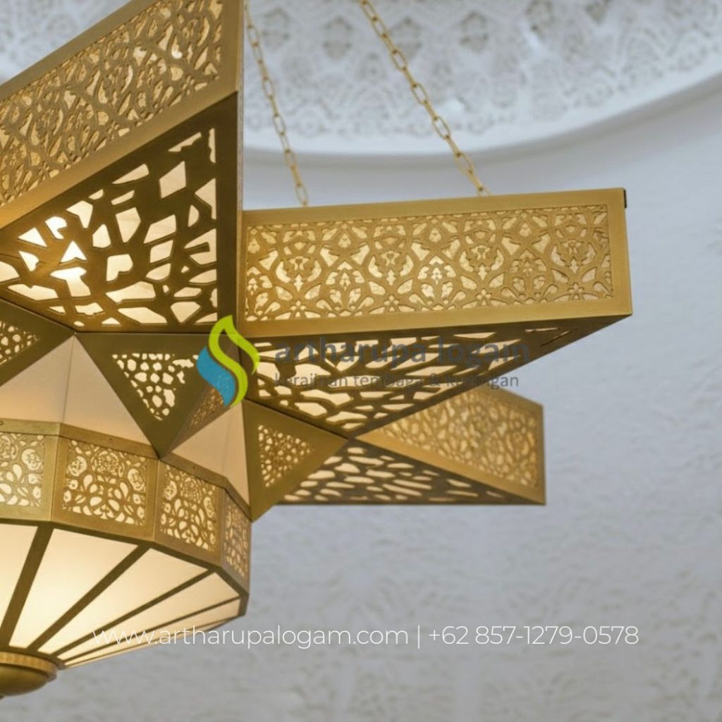 lampu maroko kuningan custom