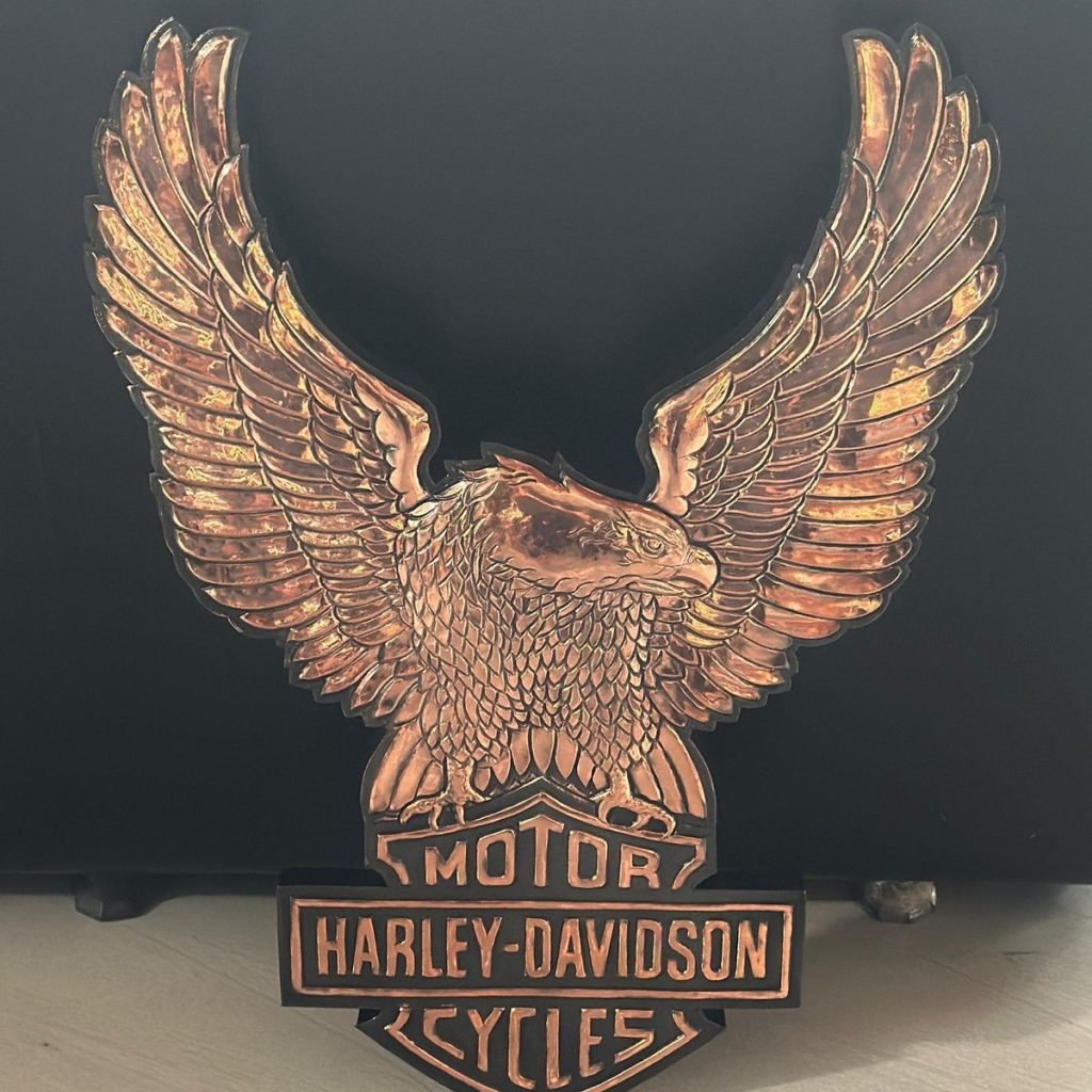 Logo harleydavidson tembaga custom