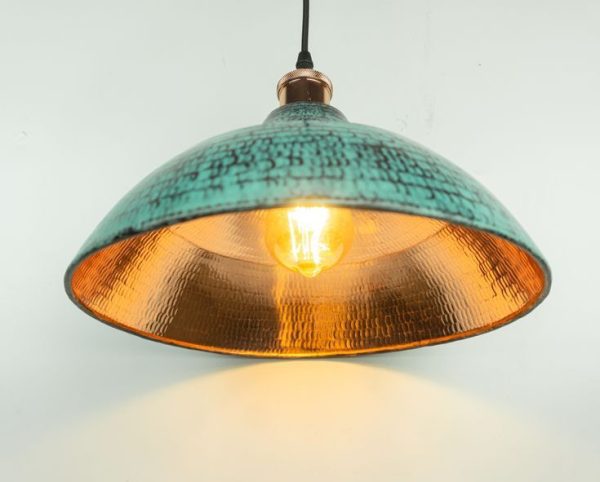 Lampu Gantung Tembaga Hijau Oksidasi Custom | Hanging Lamp Vintage & Antik