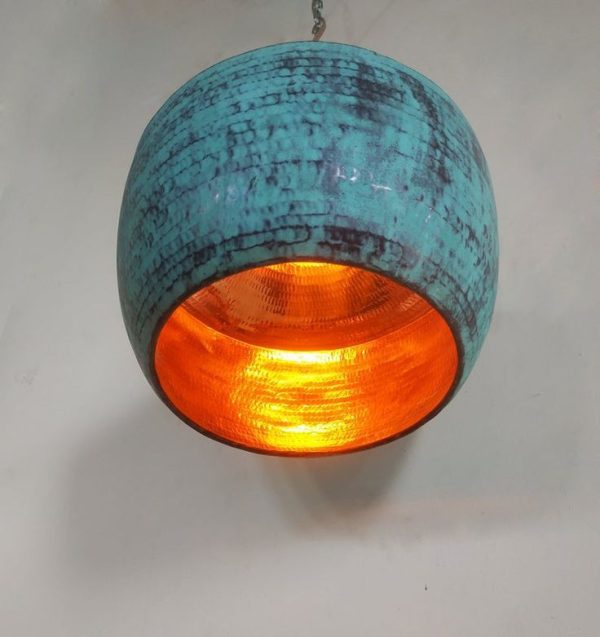 Lampu Gantung Tembaga Hijau Oksidasi Custom | Hanging Lamp Vintage & Antik