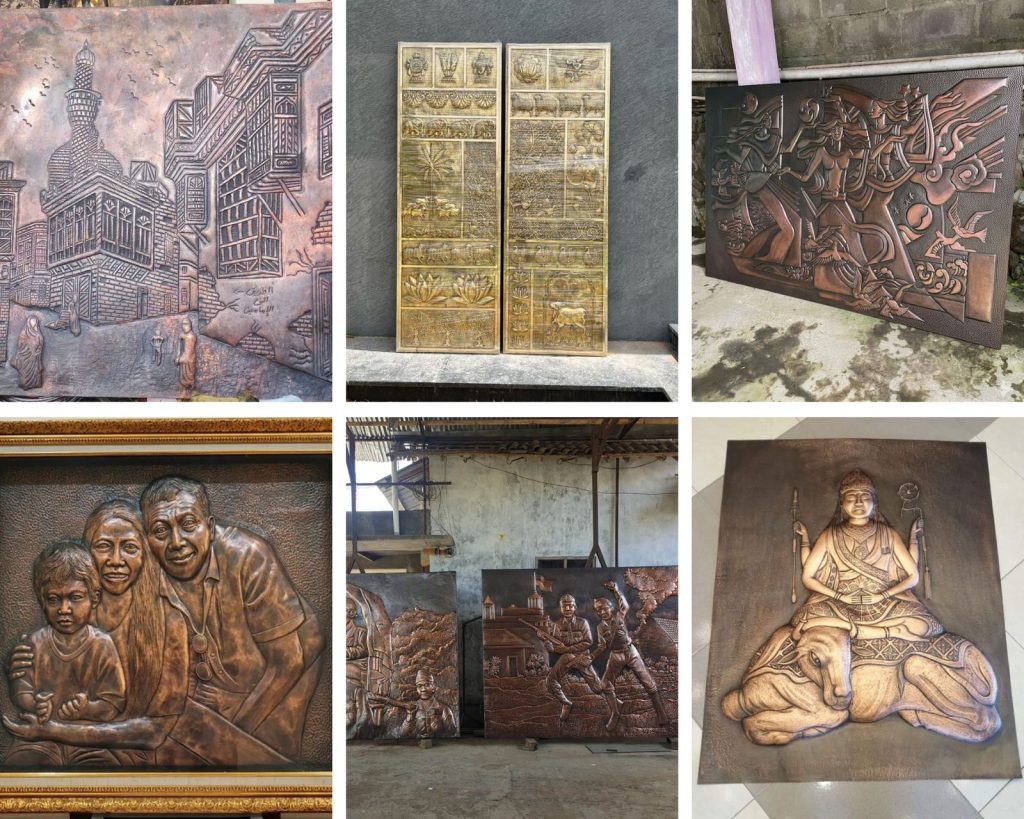 Relief tembaga dan kuningan