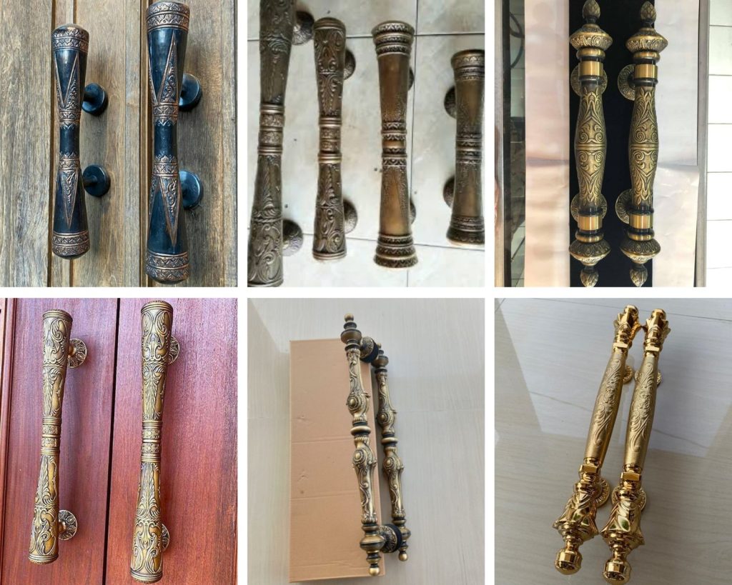 handle pintu tembaga kuningan